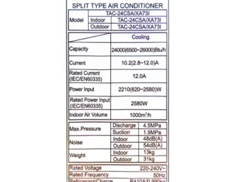 Split inverter TCL 24000 BTU 3CV