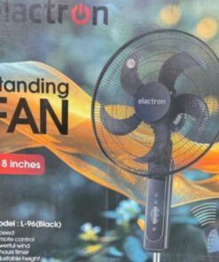 Ventilateur Sur Pied Elactron L-96 - 18 Pouces (Noir) avec Télécommande