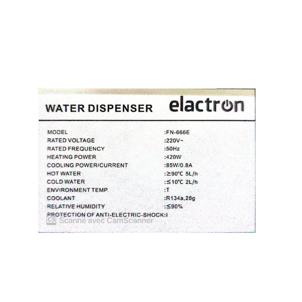 Fontaine à eau 1 robinet ELACTRON-FN666E Fontaine à eau 1 robinet ELACTRON-FN666E