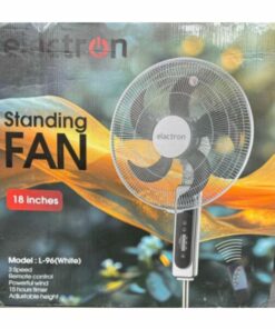 Ventilateur Sur Pied Elactron L-96 - 18 Pouces (Blanc) avec Télécommande