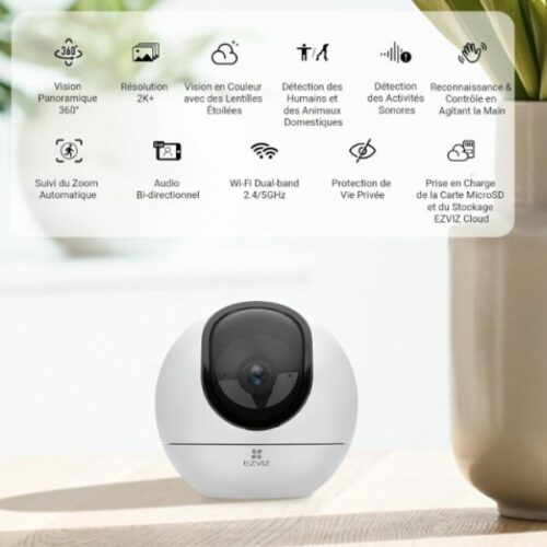 Caméra de Surveillance Intérieure Motorisée EZVIZ- CS-C6 -2K+ 4MP – Vision 360°