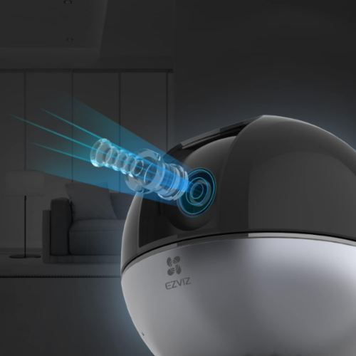 EZVIZ C6W – Caméra IP Wi-Fi Panoramique Intérieure 2K, Vision Nocturne, IA & Audio Bidirectionnel
