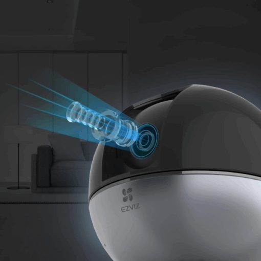 EZVIZ C6W – Caméra IP Wi-Fi Panoramique Intérieure 2K, Vision Nocturne, IA & Audio Bidirectionnel