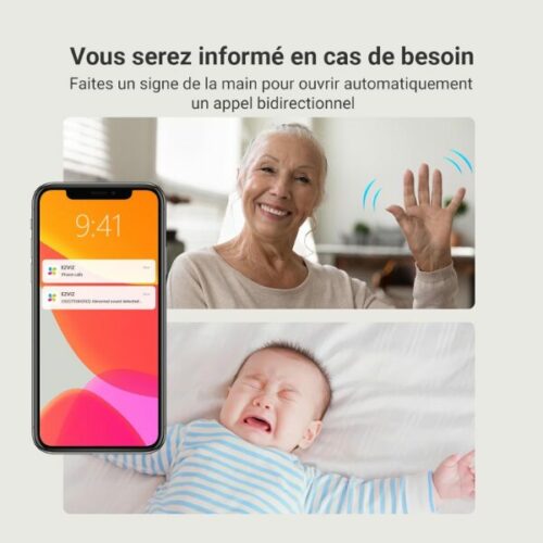 Caméra de Surveillance Intérieure Motorisée EZVIZ- CS-C6 -2K+ 4MP – Vision 360°