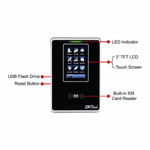 Terminal RFID ZKTeco SC700 – Écran Tactile 3", Contrôle d’Accès Sécurisé & Gestion de Présence