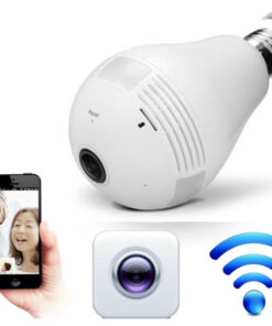 Caméra Ampoule FOSVISION RS-CCTV380 / VR-V13-B – WiFi, Vue Panoramique & Vision Nocturne