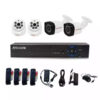 Kit Vidéosurveillance Fosvision RS-CCTVKIT4 – 4 Caméras Analogiques avec DVR & Câblage Complet