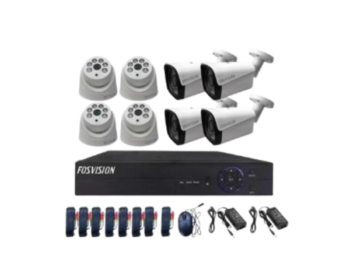 Kit Vidéosurveillance Fosvision RS-CCTVKIT8 – 8 Caméras Analogiques avec DVR 8CH & Câblage Complet
