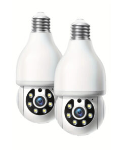 Caméra Ampoule RSCAR RS-CCTV381 – 2MP, Wi-Fi, Vision Nocturne, Vue 360°, Audio & Détection de Mouvement