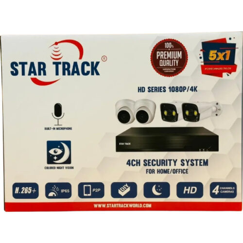 Kit de Vidéosurveillance -Star Track 4CH-KIT4 STKX10844W-21 ( Avec Fil)