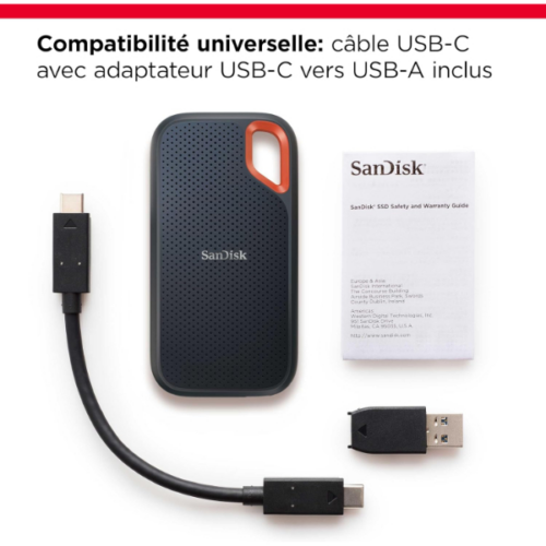 SanDisk Extreme Portable SSD 8To – USB 3.2 Gen 2