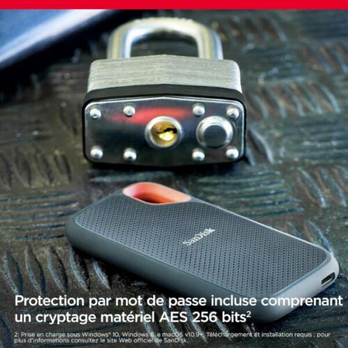 SanDisk Extreme Portable SSD 8To – USB 3.2 Gen 2