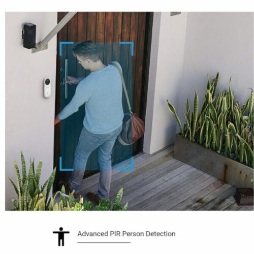 EZVIZ DB2C – Sonnette Vidéo Sans Fil 2K avec Carillon, Wi-Fi, Batterie Rechargeable & Vision Nocturne