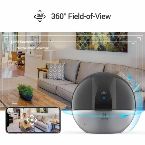 EZVIZ C6W – Caméra IP Wi-Fi Panoramique Intérieure 2K, Vision Nocturne, IA & Audio Bidirectionnel
