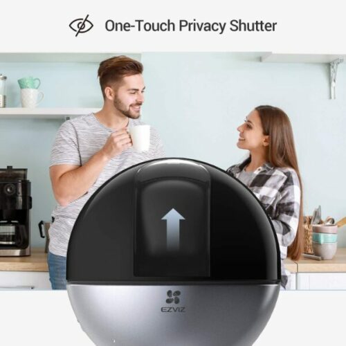 EZVIZ C6W – Caméra IP Wi-Fi Panoramique Intérieure 2K, Vision Nocturne, IA & Audio Bidirectionnel