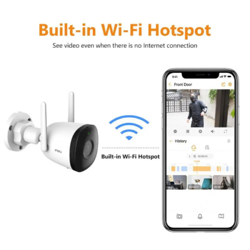 Caméra de Surveillance Extérieure Imou Bullet2C 2MP IPC-F22P– Vision Nocturne & Détection Humaine