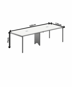 Table de bureau  avec Gestion de Câbles OZ-3506-32