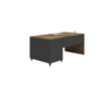 Bureau de Direction Moderne Bicolore avec Rangement Intégré OZ-1913-14