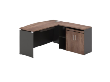 Bureau de Direction en L Design Courbé avec Rangement OZ-13EX03A-18