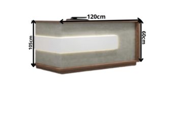 Comptoir de Réception Lumineux à Encadrement Bois OZ-8312-12