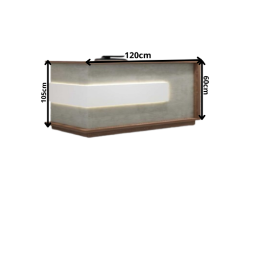 Comptoir de Réception Lumineux à Encadrement Bois OZ-8312-12