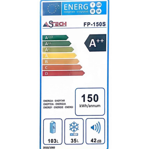 Réfrigérateur Combiné ASTECH FP150S– 138L ( Congélation Haut )