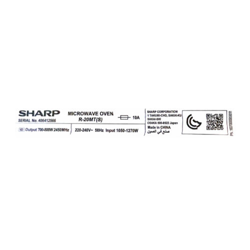 Micro-ondes Sharp R20MT 20 litres