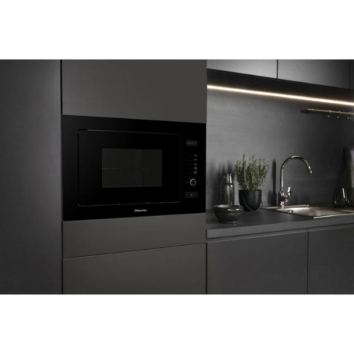Micro-ondes Encastrable Hisense HB25MOBX7G – 25L, (Grill Quartz, Écran LED Noir)