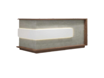 Comptoir de Réception Lumineux à Encadrement Bois OZ-8312-12