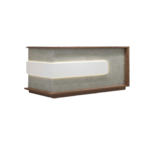 Comptoir de Réception Lumineux à Encadrement Bois OZ-8312-12