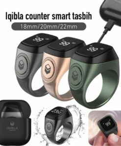 Anneau Intelligent iQIBLA Zikr Ring M02 Pro - Compteur de Tasbih et Rappels de Prière