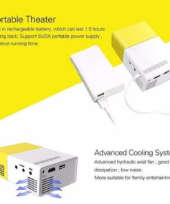 Mini Vidéo Projecteur Portable YG-300 – Projection Haute Qualité, Compact et Pratique pour Cinéma à Domicile et Présentations