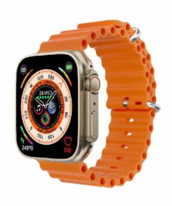 Montre Connectée WSTER WS-GS8 - Écran 2.2" et Appels Bluetooth - Orange et Noir