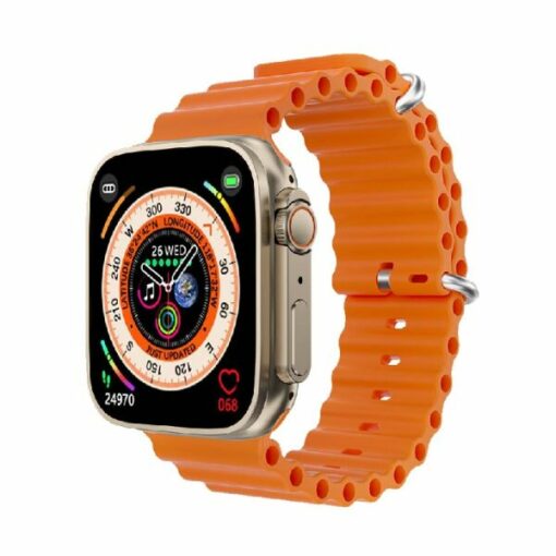 Montre Connectée WSTER WS-GS8 - Écran 2.2" et Appels Bluetooth - Orange et Noir