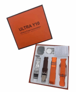 Montre Connectée ULTRA Y10 - 4 Bracelets, Écran 2.1" et Étanche IP68