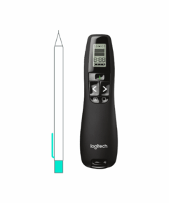 Logitech R800 – Pointeur Laser Vert Professionnel, Présentateur Sans Fil, Écran LCD, Portée 30m