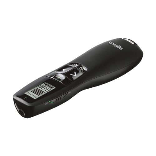 Logitech R800 – Pointeur Laser Vert Professionnel, Présentateur Sans Fil, Écran LCD, Portée 30m