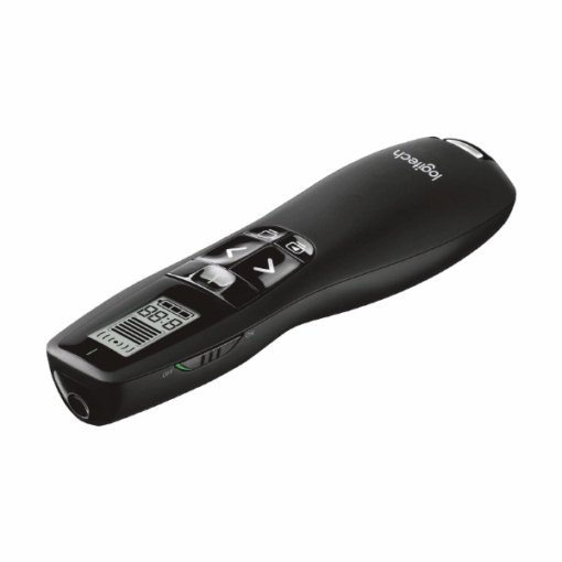Logitech R800 – Pointeur Laser Vert Professionnel, Présentateur Sans Fil, Écran LCD, Portée 30m