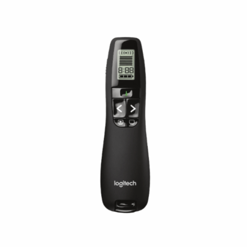 Logitech R800 – Pointeur Laser Vert Professionnel, Présentateur Sans Fil, Écran LCD, Portée 30m