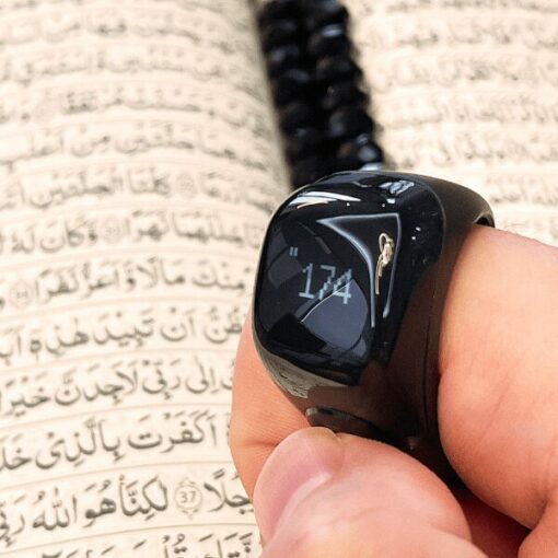 Anneau Intelligent iQIBLA Zikr Ring Jood Pro (J01 Pro) - Étanche, Compteur Tasbih & Suivi de Pas