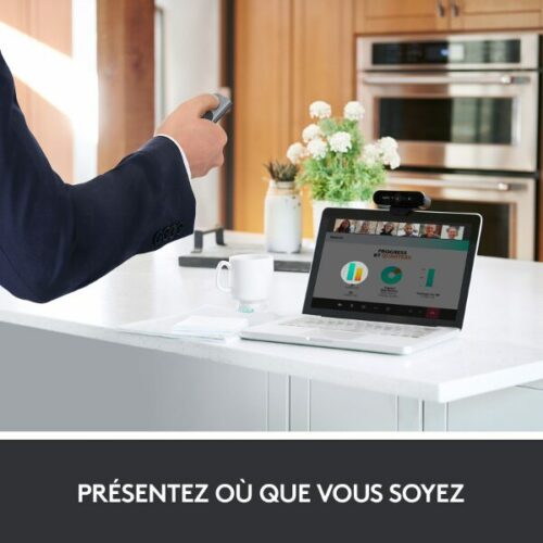 Logitech Spotlight Presenter – Télécommande de Présentation Sans Fil, Laser Numérique, Portée 30m, USB-C & Bluetooth