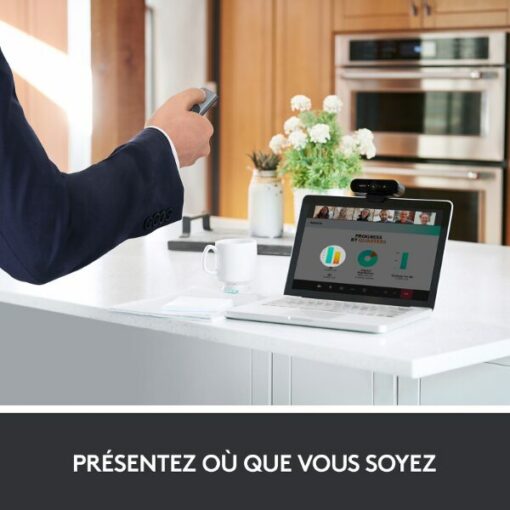 Logitech Spotlight Presenter – Télécommande de Présentation Sans Fil, Laser Numérique, Portée 30m, USB-C & Bluetooth