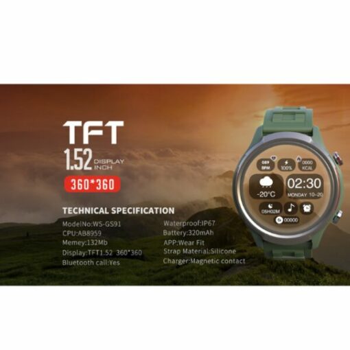 Montre Connectée WSTER WS-GS91 - Appels Bluetooth et Suivi d'Activités