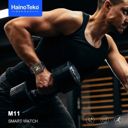 Montre Connectée HainoTeko  M11 - Appels Bluetooth, Boîtier Métal et Suivi de Santé