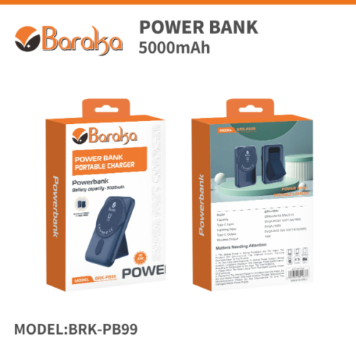 Power Bank -Baraka BRK-PB99 Bleu (5000MAH)
