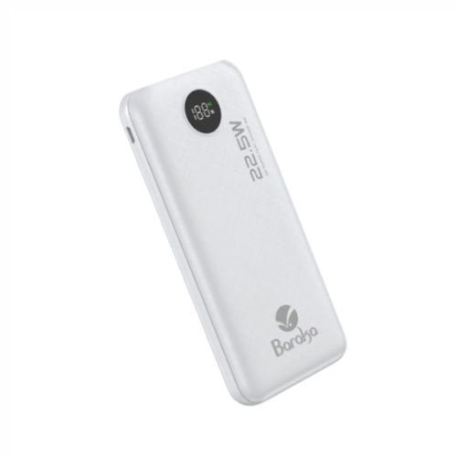 Power Bank-Baraka BRK-PB22 Blanc (10000MAH) (Haute Capacité pour Smartphones et Tablettes)