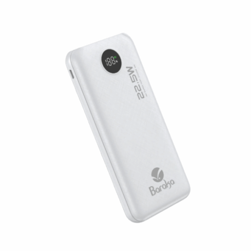 Power Bank-Baraka BRK-PB22 Blanc (10000MAH) (Haute Capacité pour Smartphones et Tablettes)