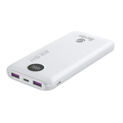 Power Bank-Baraka BRK-PB22 Blanc (10000MAH) (Haute Capacité pour Smartphones et Tablettes)
