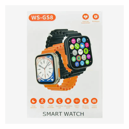 Montre Connectée WSTER WS-GS8 - Écran 2.2" et Appels Bluetooth - Orange et Noir