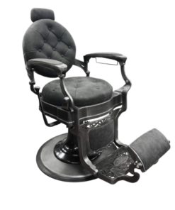 CHAISE DE BARBIER RS-BC8799QH – Fauteuil professionnel gris, confort mémoire de forme et structure inox